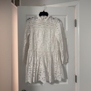 Chelsea28 White Lace Long Sleeve Dress